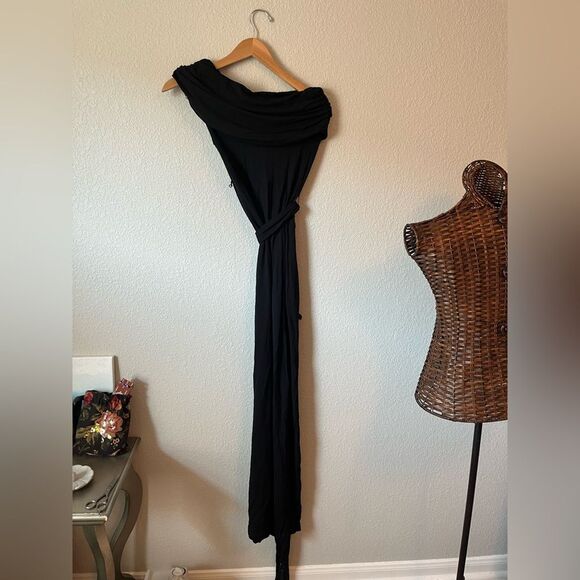 Isabella Oliver A Pea in the Pod Maternity one Shoulder Floor Length Dress sz 4 - Picture 3 of 6